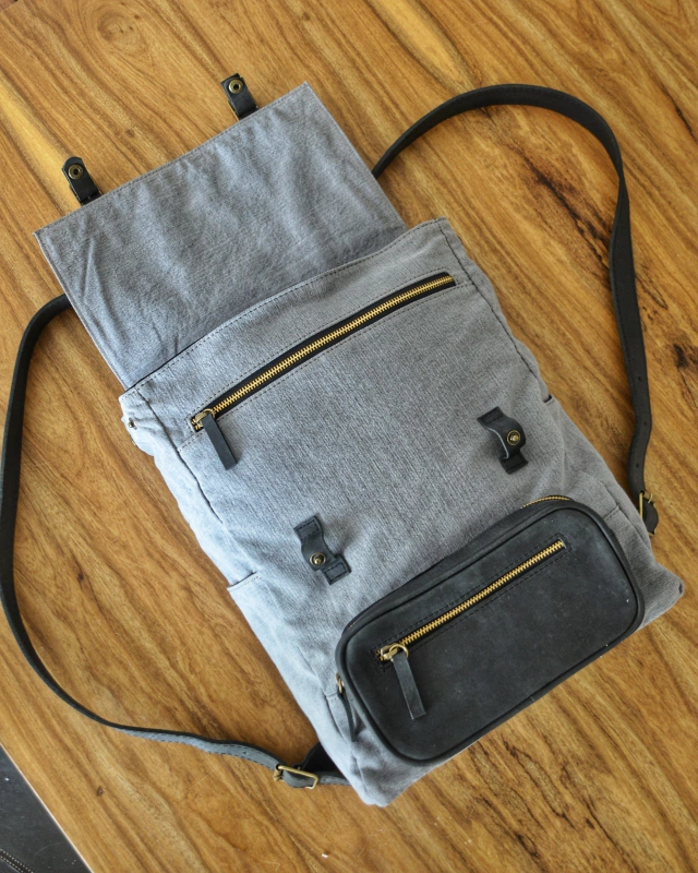 Mochila Montecarlo - Jean y cuero, foto 6 de 10